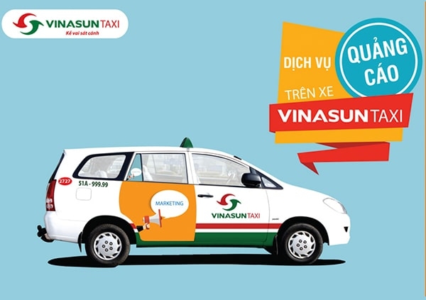 bảng giá quảng cáo bất động sản trên taxi Vinasun